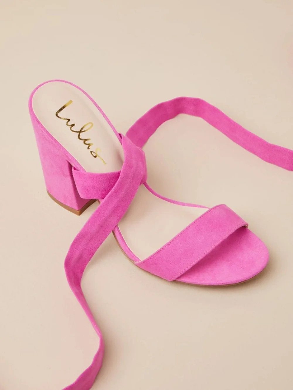Alta Orchid Suede Lace-Up Heels 6.5 NWT